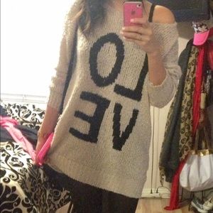 Cream Oversized "LOVE" Sweater Cream Oversized "LOVE" Sweater