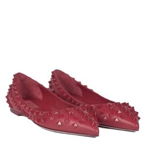 Valentino Shoes - Authentic Valentino Rouge Rockstud Flats Valentino Shoes - Authentic Valentino Rouge Rockstud Flats