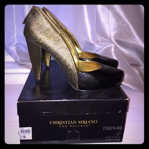 Christian Siriano Shoes - Black and gold pump Christian Siriano Shoes - Black and gold pump