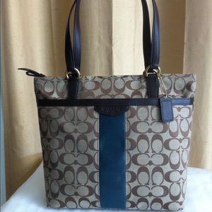 Coach Handbags - 🎀nwot authentic coach handbag with a green strip Coach Handbags - 🎀nwot authentic coach handbag with a green strip
