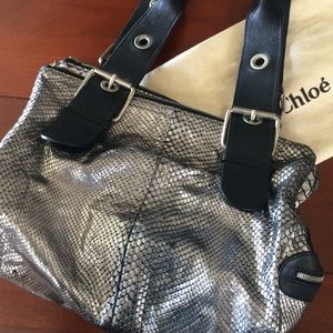 Chloe Handbags - Chloe Gunmetal Python Bag Chloe Handbags - Chloe Gunmetal Python Bag