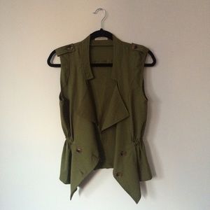 Ann Shen Tops - Drapey Button-Front Vest Ann Shen Tops - Drapey Button-Front Vest