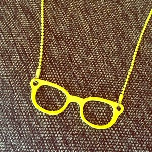 Neon yellow glasses necklace Neon yellow glasses necklace