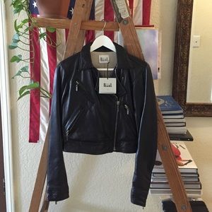 Made For Pearl Jackets & Blazers - Made For Pearl Moto/Biker Leather Jacket Made For Pearl Jackets & Blazers - Made For Pearl Moto/Biker Leather Jacket