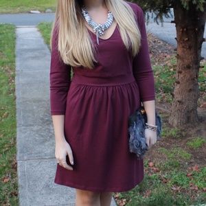 mark. Dresses & Skirts - Wine Colored 3/4 Sleeve Cotton Dress mark. Dresses & Skirts - Wine Colored 3/4 Sleeve Cotton Dress