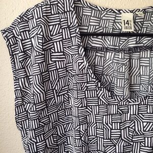 14th & Union Tops - Black & White Patterned Top 14th & Union Tops - Black & White Patterned Top