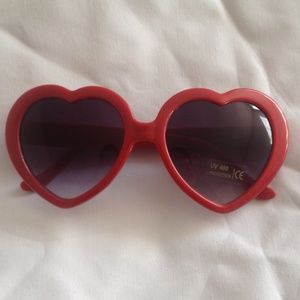 Red Heart Shaped Sunglasses Red Heart Shaped Sunglasses