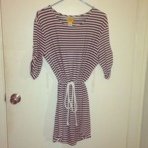 Navy blue and white striped dress Navy blue and white striped dress
