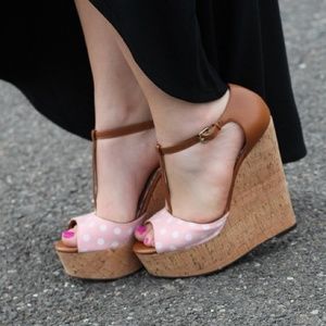 Cece L'amour Shoes - Cece L'amour Polka Dot Wedges Cece L'amour Shoes - Cece L'amour Polka Dot Wedges