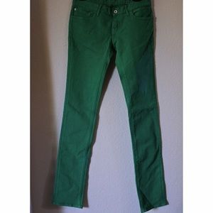 Green skinny jeans by Loomstate Green skinny jeans by Loomstate