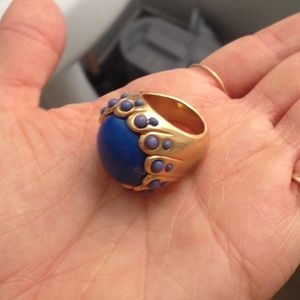 Jcrew blue and gold plated ring Jcrew blue and gold plated ring