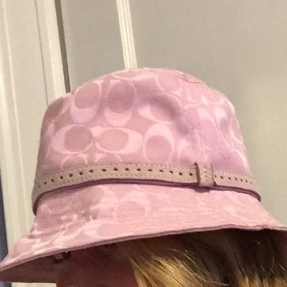Coach - Signature Coach Pink Bucket hat from Nicole's closet on Poshmark