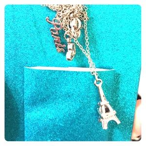 All silver necklace with Paris details All silver necklace with Paris details