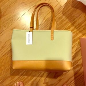 Mansur Gavriel Handbags - Mansur Gavriel small tote in canvas and leather Mansur Gavriel Handbags - Mansur Gavriel small tote in canvas and leather