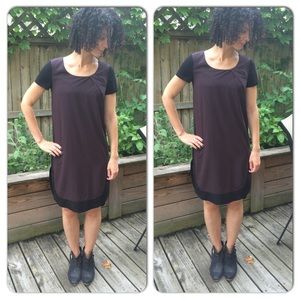 All Saints Lacyn Dress Black/Plum US 4 All Saints Lacyn Dress Black/Plum US 4