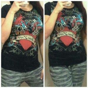 Topshop Tops - • Vocal KeyLock Heart Studded Top • Topshop Tops - • Vocal KeyLock Heart Studded Top •