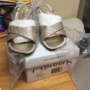 Caparros Shoes - Lightly used caparros satin champagne dressy shoes Caparros Shoes - Lightly used caparros satin champagne dressy shoes