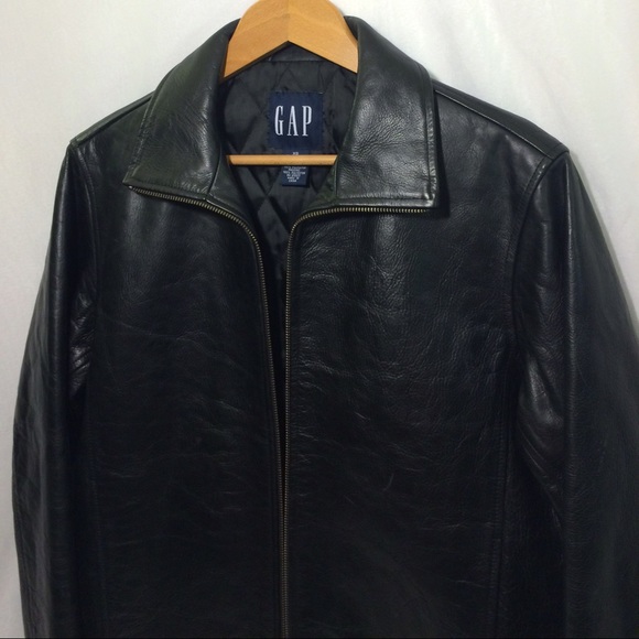 86 off GAP Other GAP Men's XS Black Leather Full Zip Jacket from