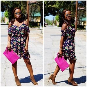 Dresses & Skirts - Floral Off Shoulder Dress Dresses & Skirts - Floral Off Shoulder Dress