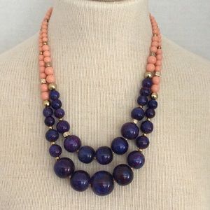 Marera blue peach gold statement necklace new Marera blue peach gold statement necklace new