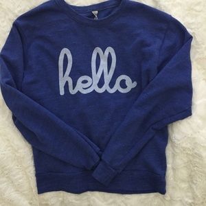 American Apparel Tops - Hello Sweatshirt American Apparel Tops - Hello Sweatshirt