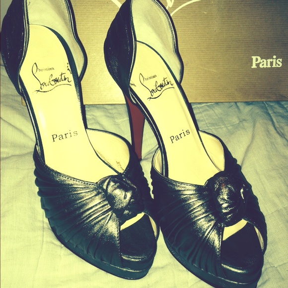 83% off Christian Louboutin Shoes - CHRISTIAN LOUBOUTIN METALLIC ...  