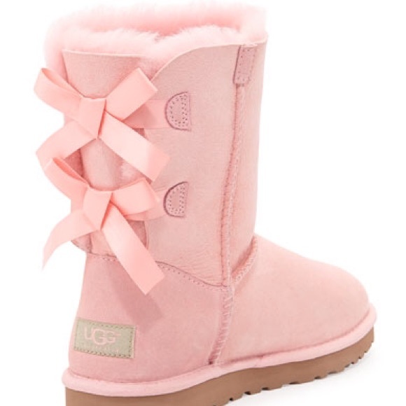 ugg pink uggs boots bow bailey iso pale shoes