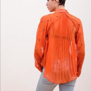 Reverse Tops - SOLD - REVERSE Blouse - Rust with Crosses Reverse Tops - SOLD - REVERSE Blouse - Rust with Crosses