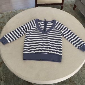 Anthropologie striped "sweatershirt" with zipper Anthropologie striped "sweatershirt" with zipper