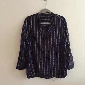 J. Crew Tops - J.Crew Striped & Shiny Tunic J. Crew Tops - J.Crew Striped & Shiny Tunic