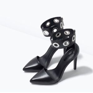 ZARA D'Orsay Heels with Ankle Strap ZARA D'Orsay Heels with Ankle Strap