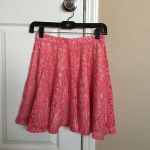 H&M Coral pink lace skirt H&M Coral pink lace skirt