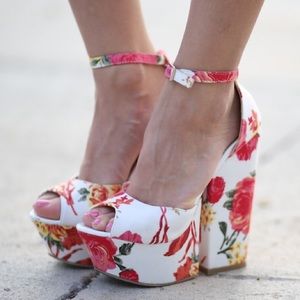 Beau + Ashe Shoes - Floral Platforms Beau + Ashe Shoes - Floral Platforms