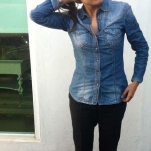 Zara Tops - Zara denim shirt Zara Tops - Zara denim shirt
