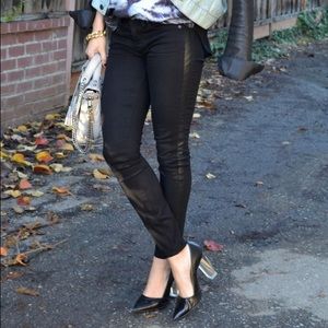 bebe Pants - Black Pants with Leg Stripe bebe Pants - Black Pants with Leg Stripe