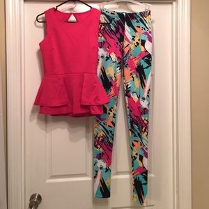 Nicki Minaj Other - Nicki Minaj Peplum & Leggings Bundle! Nicki Minaj Other - Nicki Minaj Peplum & Leggings Bundle!