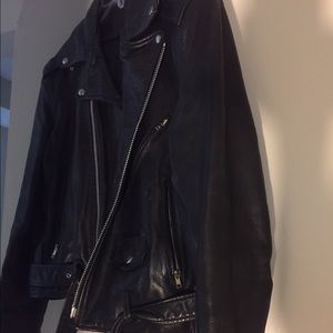 Women's Leather Black Biker Jacket. Women's Leather Black Biker Jacket.