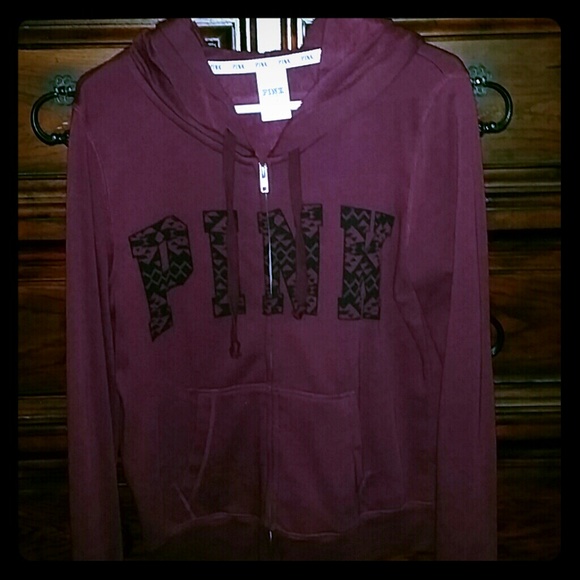 PINK Victoria's Secret Maroon Vs Pink Jacket from Ashlee's closet on