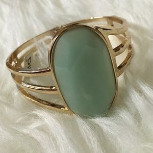 Jewelry - • Oval natural stone three layer bangle • Jewelry - • Oval natural stone three layer bangle •