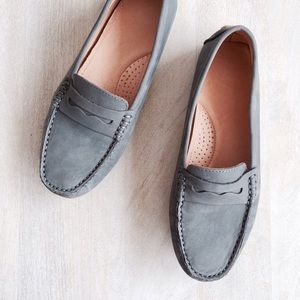 Boutique Shoes - Hold :: Genuine Grey Suede Leather Loafers Boutique Shoes - Hold :: Genuine Grey Suede Leather Loafers