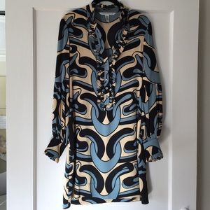 Diane von Furstenberg Dresses & Skirts - Diane von Furstenberg Mod Printed Shift Dress sz 4 Diane von Furstenberg Dresses & Skirts - Diane von Furstenberg Mod Printed Shift Dress sz 4