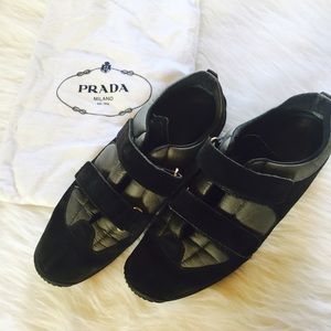 Prada Shoes - = SALE = Authentic PRADA black leather sneakers Prada Shoes - = SALE = Authentic PRADA black leather sneakers