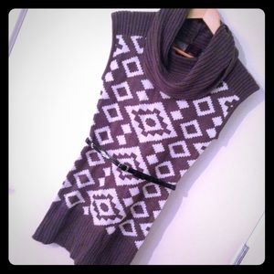 Grey Aztec print sweater dress Grey Aztec print sweater dress