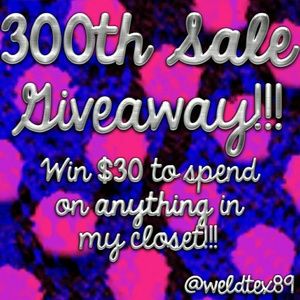 *CLOSED!* 300TH SALE GIVEAWAY!!! *CLOSED!* 300TH SALE GIVEAWAY!!!