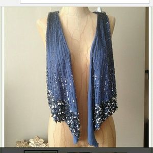 Zara Jackets & Blazers - Zara. Blue sequin vest Zara Jackets & Blazers - Zara. Blue sequin vest