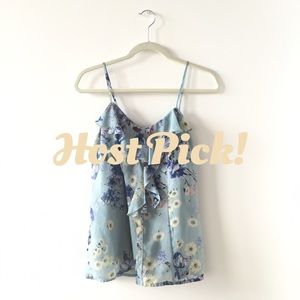 Exhilaration Tops - 🌸HP 9/26🌸 Blue Floral Exhilaration Top Exhilaration Tops - 🌸HP 9/26🌸 Blue Floral Exhilaration Top