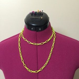 Neon Yellow Chain Necklace Neon Yellow Chain Necklace
