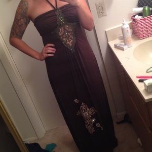 Dresses & Skirts - Boutique maxi dress with peekaboo floral lace Dresses & Skirts - Boutique maxi dress with peekaboo floral lace
