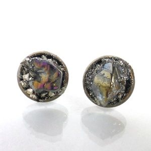 Lea Spirit Jewelry - Raw Crystal Quartz and Pyrite healing earrings Lea Spirit Jewelry - Raw Crystal Quartz and Pyrite healing earrings