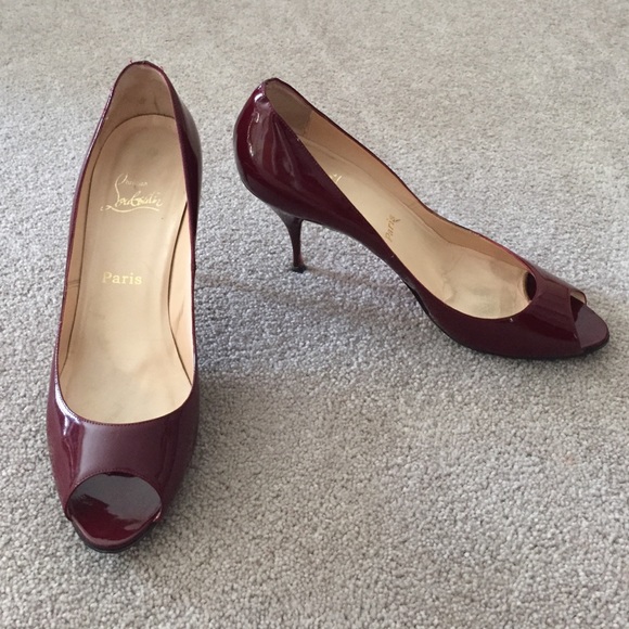 91% off Christian Louboutin Shoes - Christian Louboutin burgundy ...  